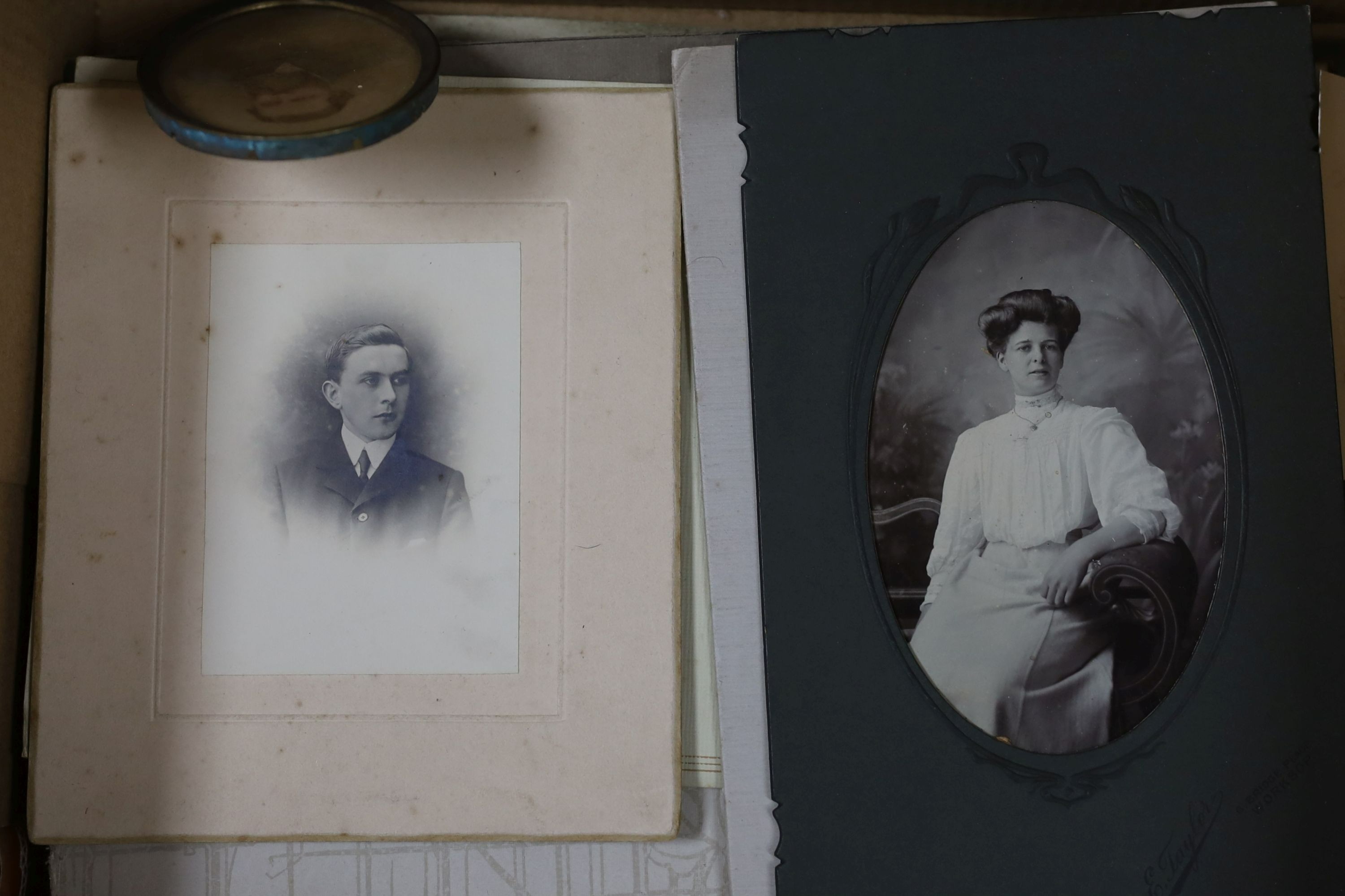 A collection of daguerrotypes, domestic photos